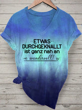 Damen-T-Shirt mit V-Ausschnitt zartstils
